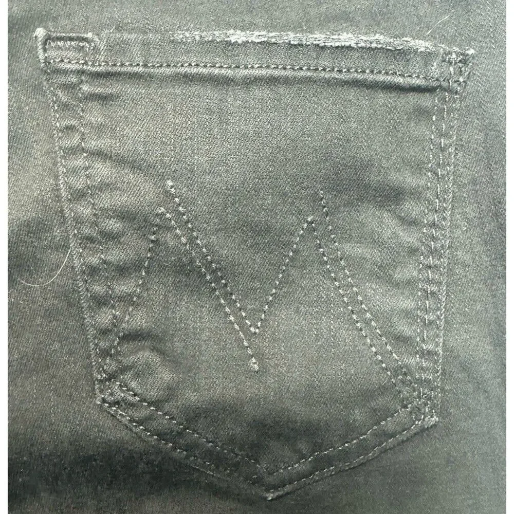 Mother Women's Black‎ Looker Ankle Fray Denim Jeans - Size 24x27*